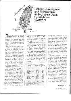 Fishery development and management in Southeast Asia: spotlight on Taiwan