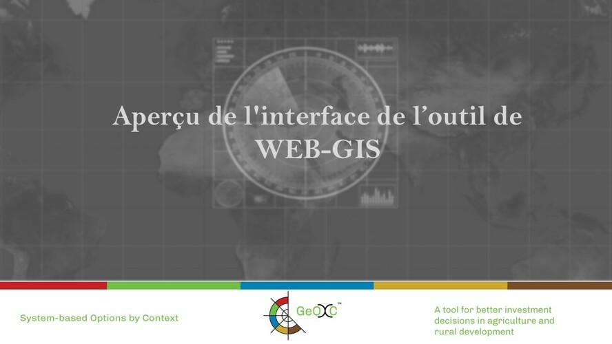 Aperçu de l'interface Web-GIS