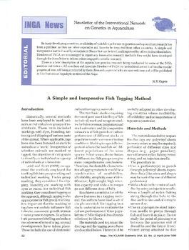 A simple and inexpensive fish tagging method
