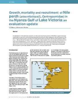 Growth, mortality and recruitment of Nile perch Lates niloticus (L. Centropomidae) in the Nyanza Gulf of Lake Victoria: an evaluation update