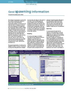 Coral spawning information