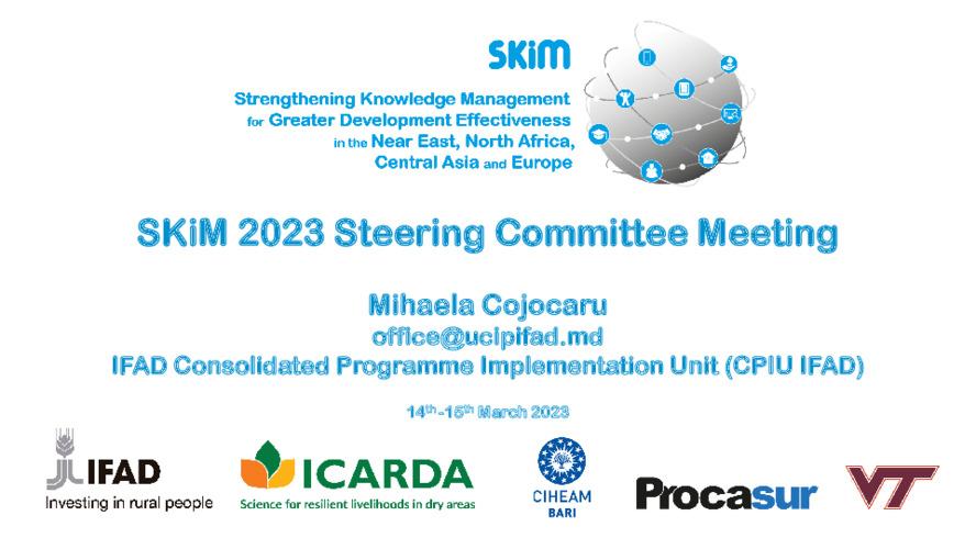 SKiM - Moldova CoP Activities & Targets