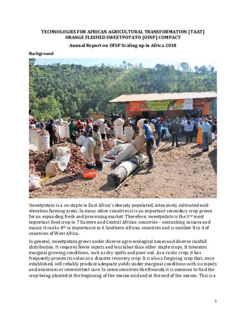 2018 Technical Report - TAAT - Technologies for African Agricultural Transformation