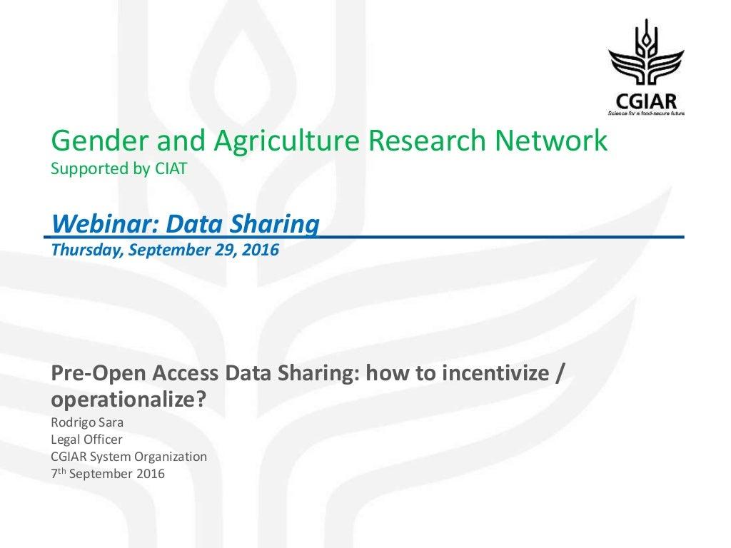Pre-open access data sharing