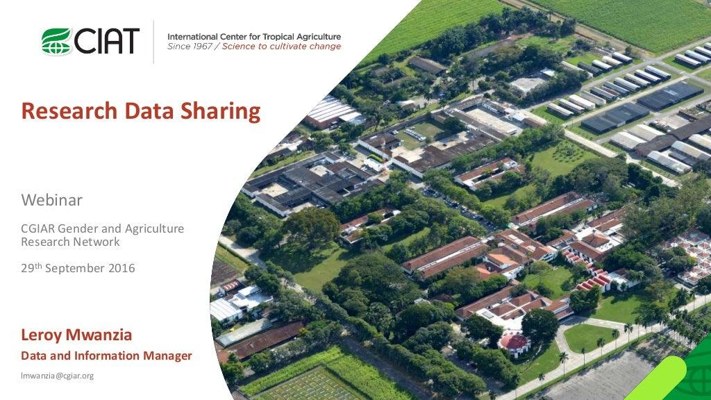 Research data sharing