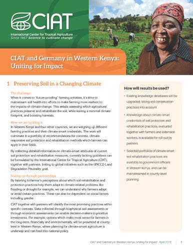CIAT and Germany in Western Kenya: uniting for impact