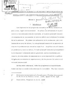 Pruebas varietales para la selección y multiplicación de semilla básica de variedades adaptadas localmente