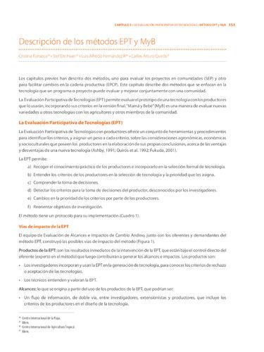 Descripcion de los metodos EPT y MyB.