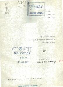 Aspectos teóricos y aplicados en la descripción de cultivares de arroz