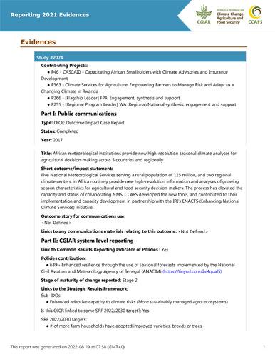 African meteorological institutions provide new high-resolution seasonal climate analyses for agricultural decision-making across 5 countries and regionally