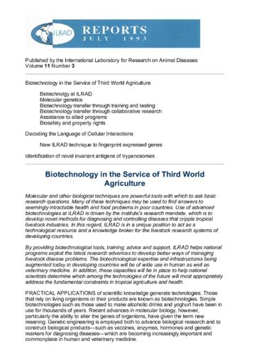 ILRAD Reports. Volume 11. Number 3. July 1993