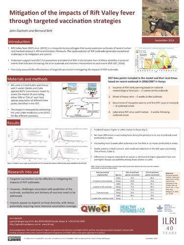 Mitigation of the impacts of Rift Valley fever through targeted vaccination strategies