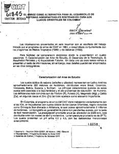 El arroz como alternativa para el desarrollo de sistemas agropastoriles sostenibles para los Llanos orientales de Colombia