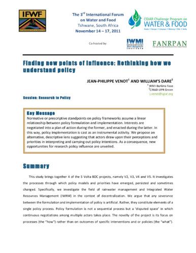 Finding new points of influence: Rethinking how we understand policy