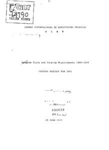 Program plans for funding requirements 1989-1993 : funding request for 1991