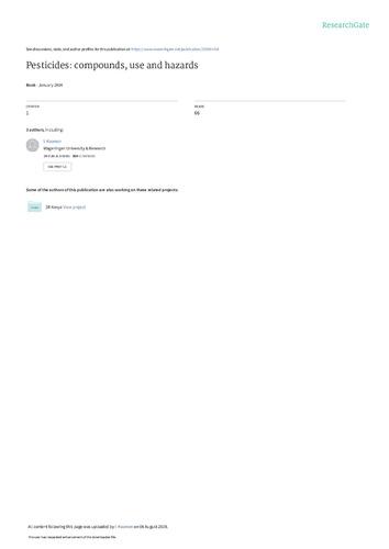 Pesticides: Compounds, use and hazards