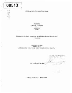 Evaluación de tres fábricas de harina de yuca y plátano - SEGUNDO INFORME ANEXOS 5