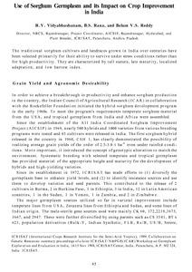 Use of Sorghum Germplasm and its Impact on Crop Improvement in India