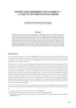 Women-led fisheries management - a case study from Bangladesh